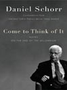 Come to Think of It eBook